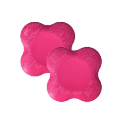 Yoga Kniebeschermer Mat - Sport Balans Kussen - Set van 2 Stuks - 20x20 cm - Donker roze