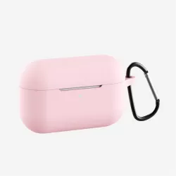 Silicone Case Cover with Musketon Hook - Suitable For Airpods Pro - Pink