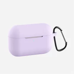 Silicone Case Cover with Musketon Hook - Suitable For Airpods Pro - Lilac