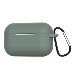 Silicone Case Cover with Musketon Hook - Suitable For Airpods Pro - Green