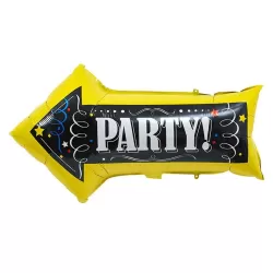 Foil Balloon Party Arrow - Parties and Parties - 50x82 cm - Black