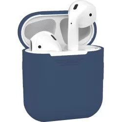 Silicone Case Special For Apple Airpods 1 and 2 - Cover - Case - Dark Blue