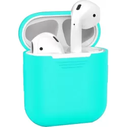Siliconen Case Speciaal Voor Apple Airpods 1 en 2 - Cover - Hoesje - Turquoise