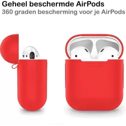 Siliconen Case Speciaal Voor Apple Airpods 1 en 2 - Cover - Hoesje - Rood