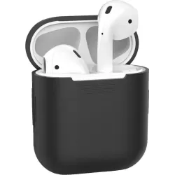Silicone Case Special For Apple Airpods 1 and 2 - Cover - Case - Black