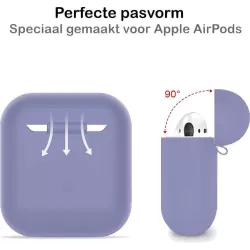 Siliconen Case Speciaal Voor Apple Airpods 1 en 2 - Cover - Hoesje - Blue Horizon