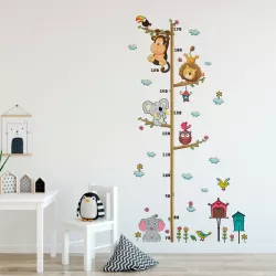Growth Chart Baby Animal - Wall Sticker - Wall Decoration - 108x57 cm
