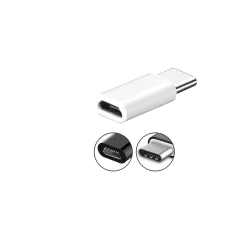 USB C 3.1 Male to Micro B USB Female Adapter - White