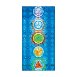 Chakra rug - Yoga Meditation Cloth - Tapestry - 5 Symbols - 150x75 cm