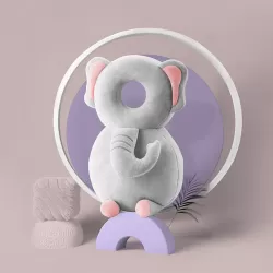 Baby Hoofdbeschermer Olifant - Veiligheidskussen - Valrugzak - 3D Ademend - Peuter
