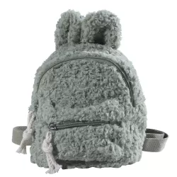 Rabbit Backpack Green - Teddy - Child - Toddler - 27x23x10 cm
