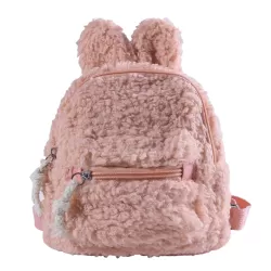Rabbit Backpack Pink - Teddy - Child - Toddler - 27x23x10 cm