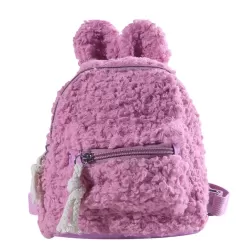 Rabbit Backpack Purple - Teddy - Child - Toddler - 27x23x10 cm
