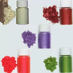 Epoxy Pigment Powder 5 Colors of 10 gr Per Jar - Mica Dye - Suitable For Candles, Soap, Cast Resin, Jewelry - Set no. 6