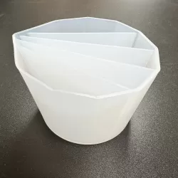 Silicone Epoxy Pouring Cup 5 Compartments round 8,5x5,5 cm - Can be Used Multiple Times