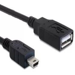 Cable USB Mini B Male to USB A Female - 15 cm - OTG