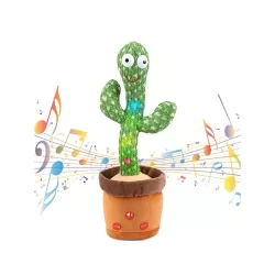 Dancing Cactus Toy - Interactive Talking Plush Toy - TikTok - 120 Songs - Recorder - Baby