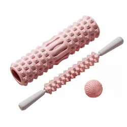 Foam Roller Set 3 Pieces with Foam Roller, Massage Stick, Massage Ball Pink - Grid Triggerpoint - Fitness - Yoga - Pilates