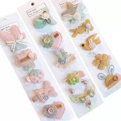 Baby and Children Hair Clips - Hair Clips - Hair Accessories - Set of 5 Pieces Type 2