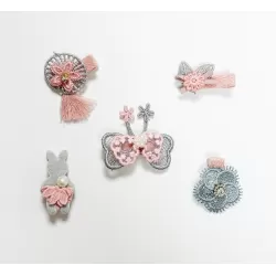 Baby and Children Hair Clips - Hair Clips - Hair Accessories - Set of 5 Pieces Type 6