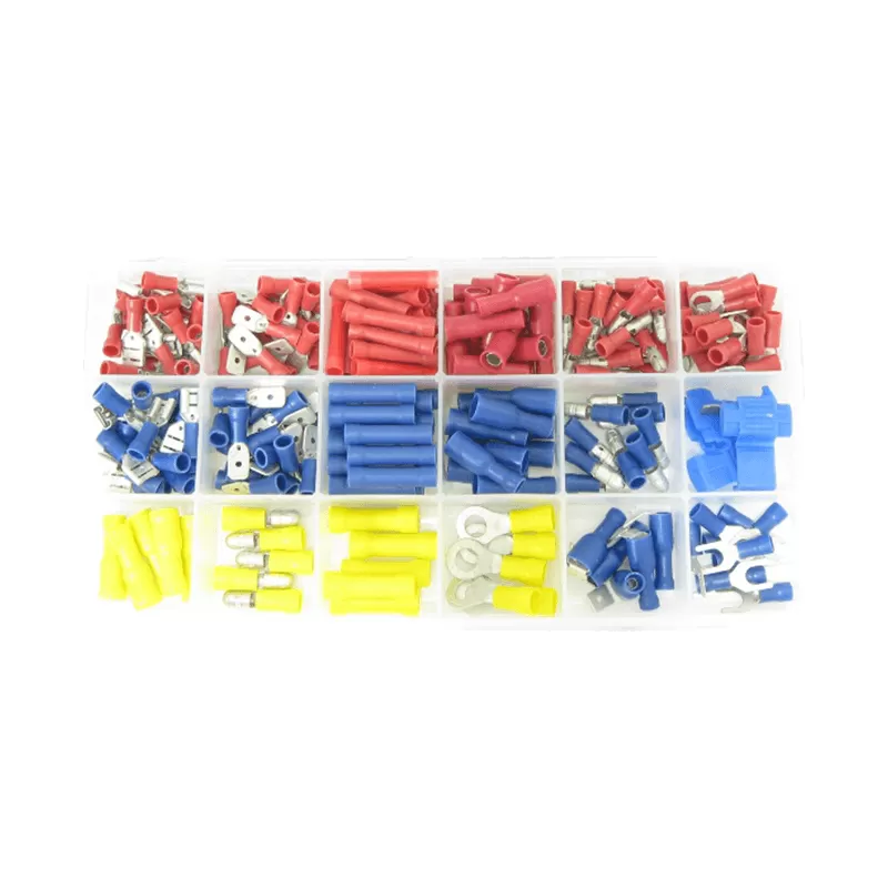 Assortment Box Cable Lugs 0.5 mm² to 6 mm² - Connectors - 163 Pieces - Red / Blue / Yellow