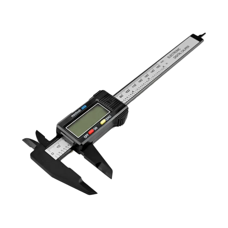 Digital Caliper 150 mm/6 Inch Measuring Range - LCD Display - incl. Battery - Black