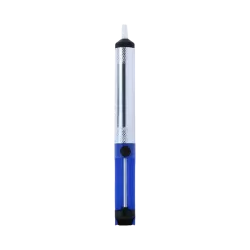Soldeertin Zuiger met Teflon Tip - Desoldeerpomp - 20 cm - Blauw / Zilver