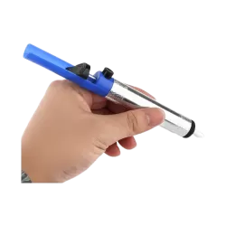 Soldering Tin Piston with Teflon Tip - Desoldering Pump - 20 cm - Blue / Silver