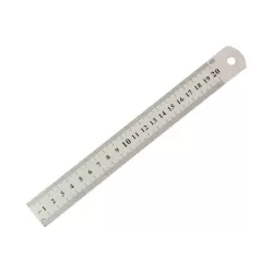 Ruler 20 cm - Stainless steel - Cutting stick Inch and mm