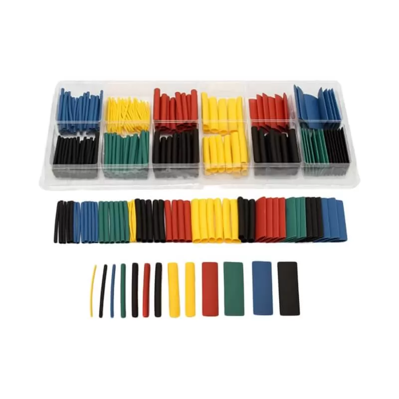 Assortment Box Heat Shrink Tubing 12 Sizes - 280 Pieces - Various Colors