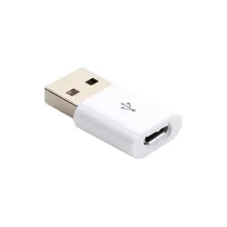 Adapter USB A Male to Micro B USB Female - Verloop - White