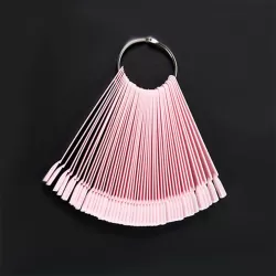Nail Polish Color Fan - Nail Display - Set of 50 Pieces On Ring - Pink