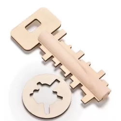 3D Wooden Puzzle Key - 16x6 cm