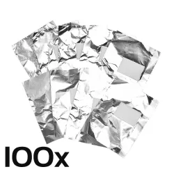 Aluminum Nail Polish Gel Polish Remove Wraps - Soak Off Foil - 100 Pieces