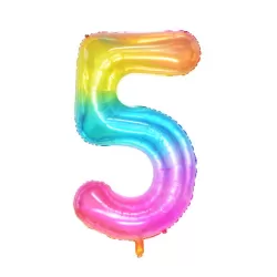 Number balloon 5 rainbow...
