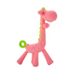 Silicone Teether Giraffe - 12.5x8cm - Pink