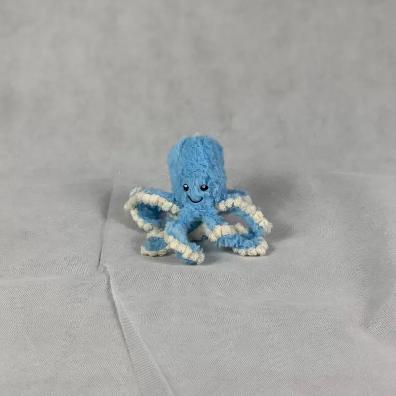 Pluche Knuffel Octopus - Blauw - 18 cm