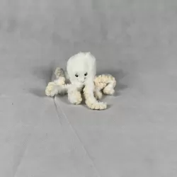 Pluche Knuffel Octopus - Wit - 18cm