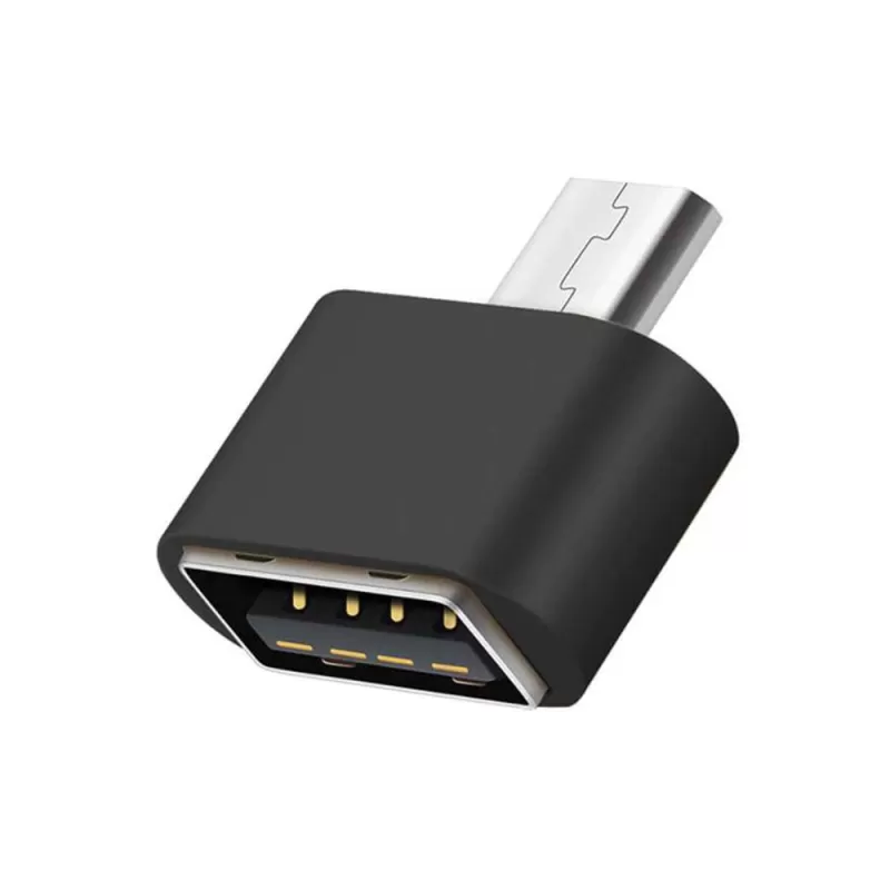 USB A Female naar Micro B USB Male Adapter - Verloop - Zwart