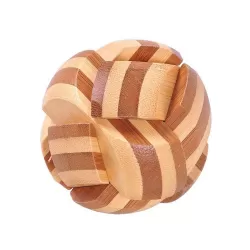 3D Bamboo Brain Puzzle - Knot 1 - 5x5 cm
