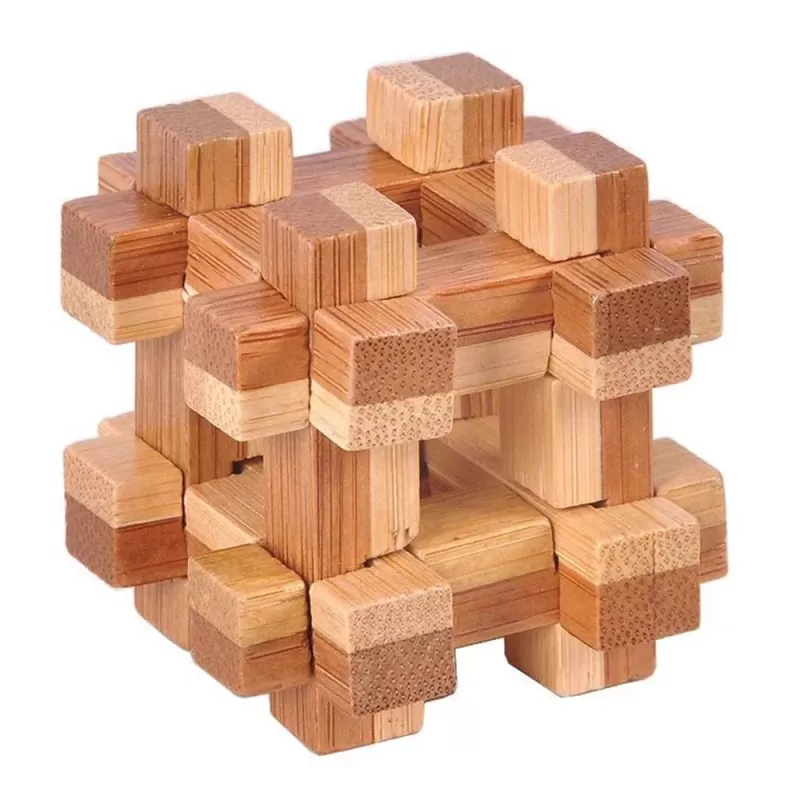 3D Bamboo Breinpuzzel - Complex 1 - 5x5 cm