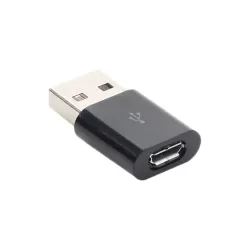 Adapter USB A Male to Micro B USB Female - Verloop - Black
