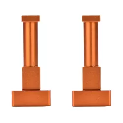 Aluminum Coat Rack Hook - Square - Orange - Set of 2 pieces