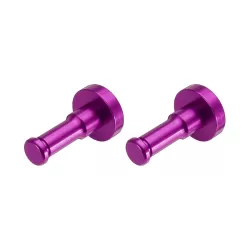 Aluminum Coat Rack Hook - Round - Purple - Set of 2 pieces