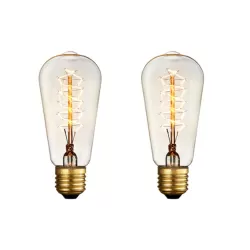 Retro Edison Bulb - 40w 230v - Dimmable - 142x64mm - Set of 2 Pieces