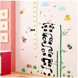 Groeimeter Panda Toren - Muursticker - Wanddecoratie
