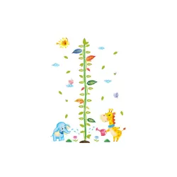 Growth Chart Giraffe with Watering Can - Wall Sticker - Wall Decoration