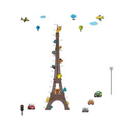 Groeimeter Eiffel Toren - Muursticker - Wanddecoratie