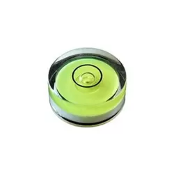 Mini Ronde Waterpas - Acrylglas - Geel - Ø 12x6 mm