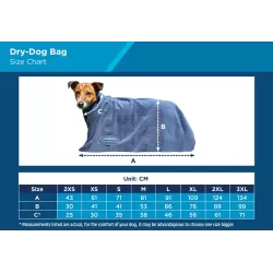 Weatherbeeta Badstof Honden Handdoek met Rits - Comfitec Dry - Navy - Maat S